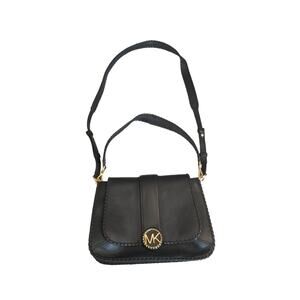 MICHAEL KORS Leather Purse Lillie Whip Stitched Black EUC